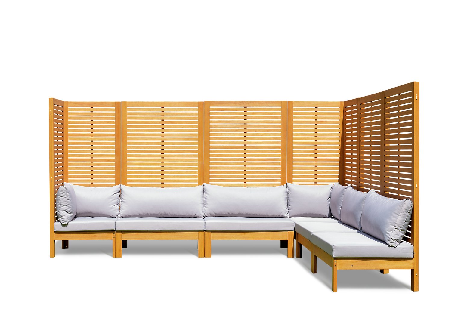 Habitat Samoa Modular Corner Sofa Set - Light Wood