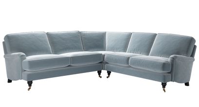 Bluebell Asym. Crn: LHF 2.5 Seat w RHF 2 Seat in Windermere Cotton Matt Velvet - sofa.com
