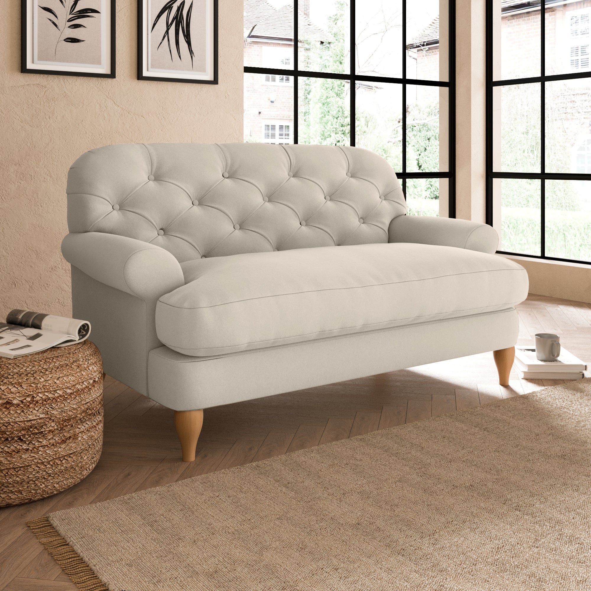 Canterbury Luxury Velvet Snuggle Chair Brown