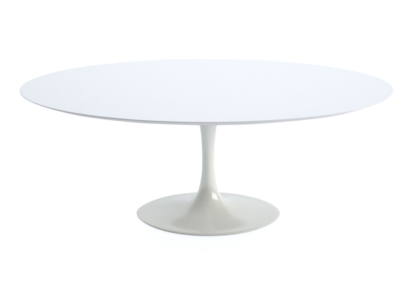 Knoll Saarinen Tulip Oval Dining Table White Laminate Top Large