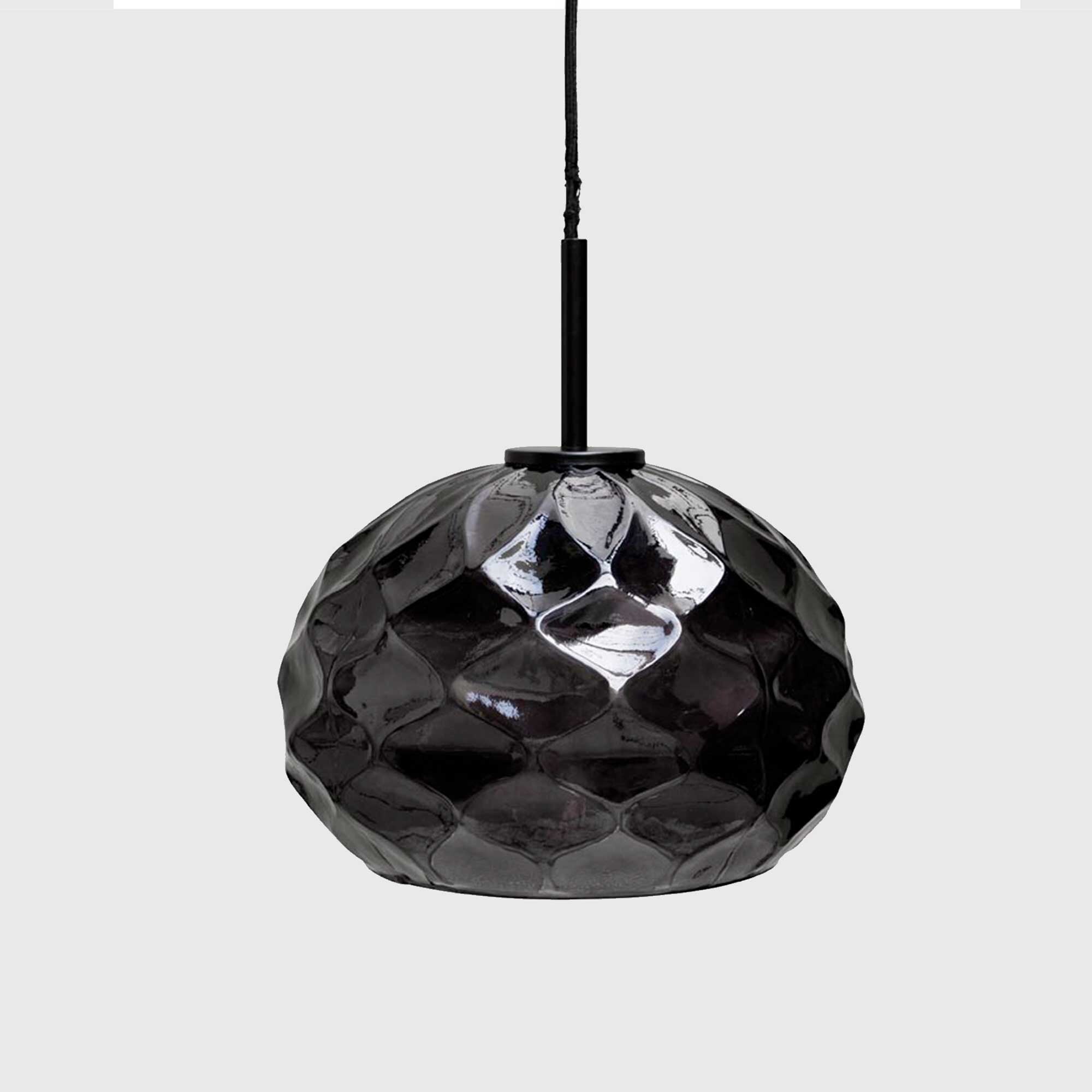 Black Glass Pendant Light Metal | Barker & Stonehouse