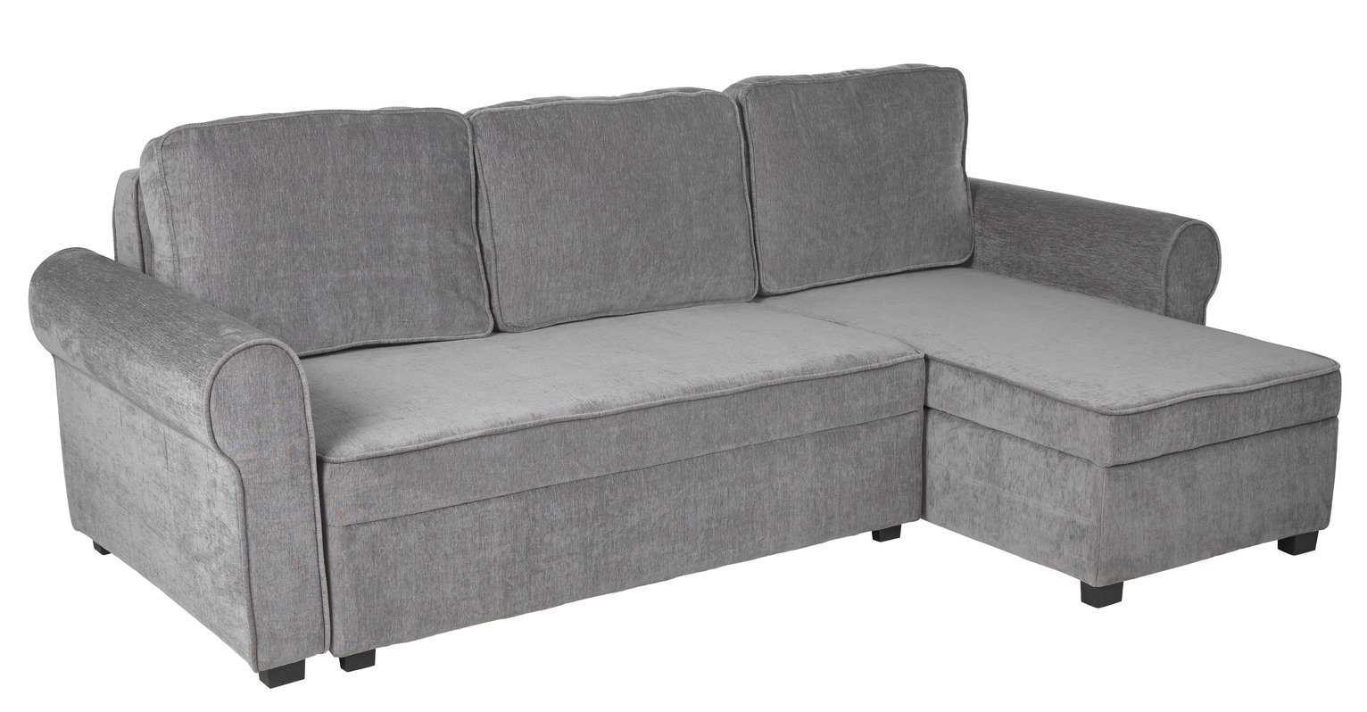 Argos Home Addie Reversible Corner Fabric Sofa - Grey