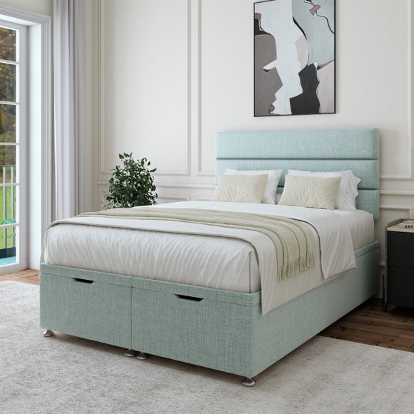 Woven Fabric End of Bed Ottoman Base