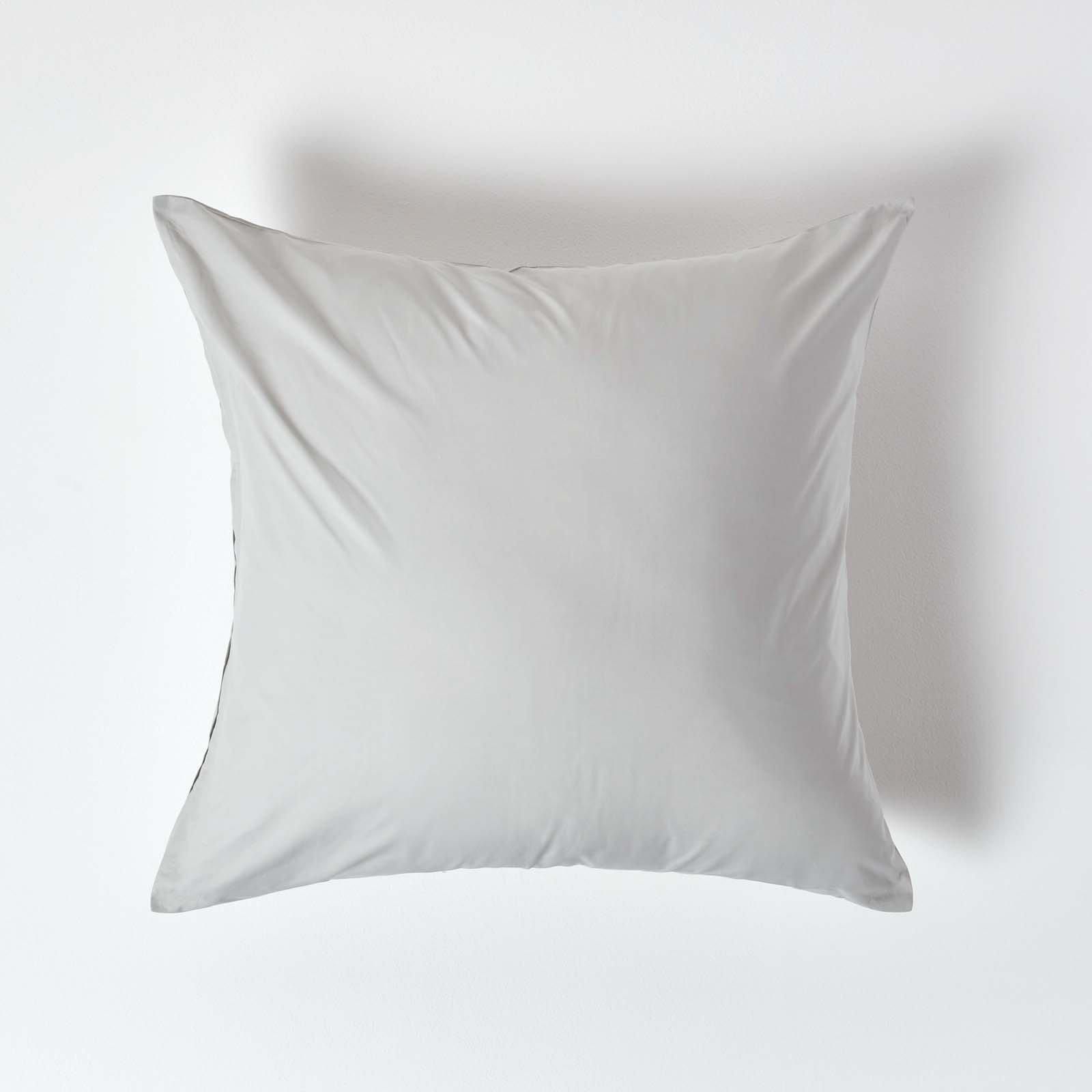 Homescapes Continental Egyptian Cotton Pillowcase 200 TC, 60 x 60 cm in Silver
