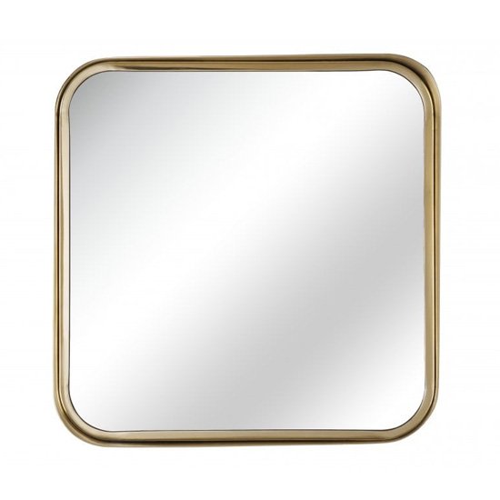 Alasia Square Bedroom Mirror In Gold Frame