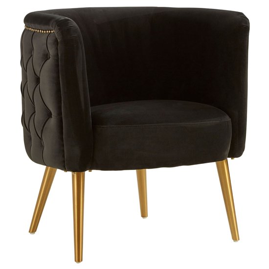 Intercrus Fabric Tub Chair In Black