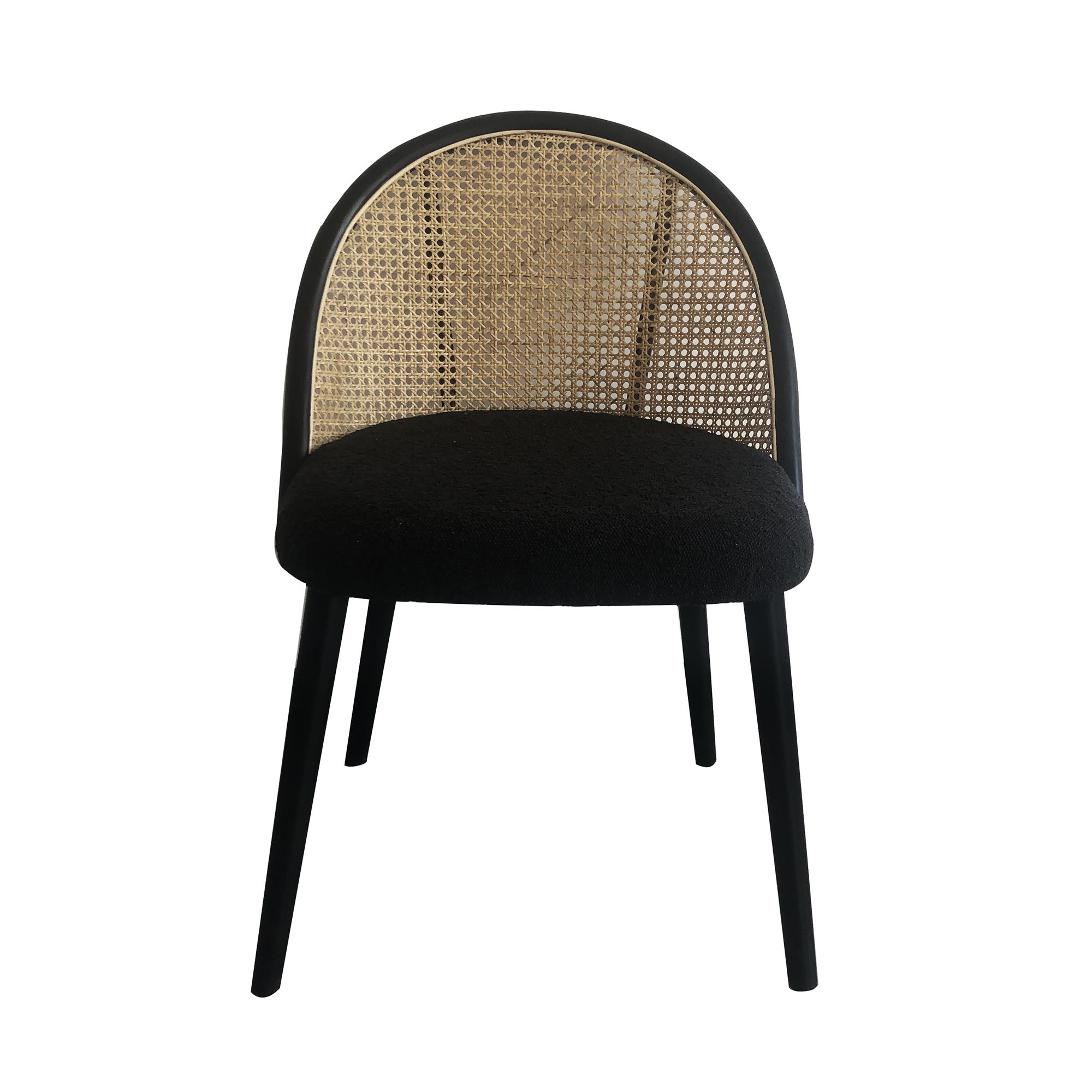 Luella Cane Dining Chair Black