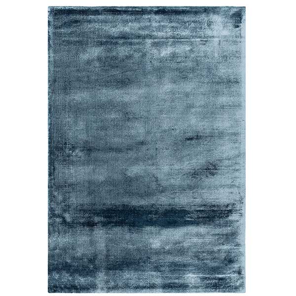 Dolce Hand Woven Rug In Blue - 12mm Pile - 100% Viscose - Measuring: W120 x D180cm