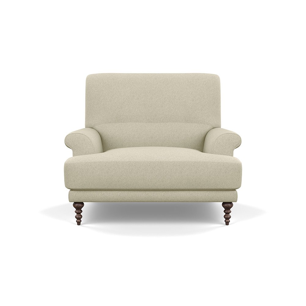 SCP Oscar Informal Armchair Cotton Grain Walnut Feet