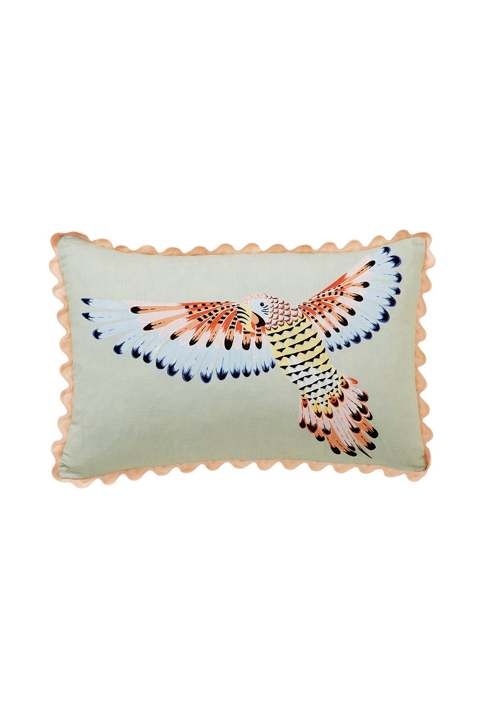 YVONNE ELLEN 'Parrot' Cotton Cushion in Green