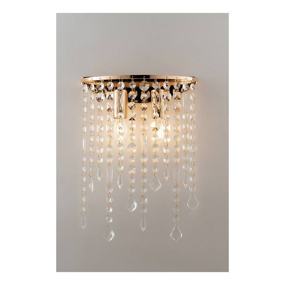 Netlighting BREEZE Wall Light Gold K9 Crystals 25x35cm