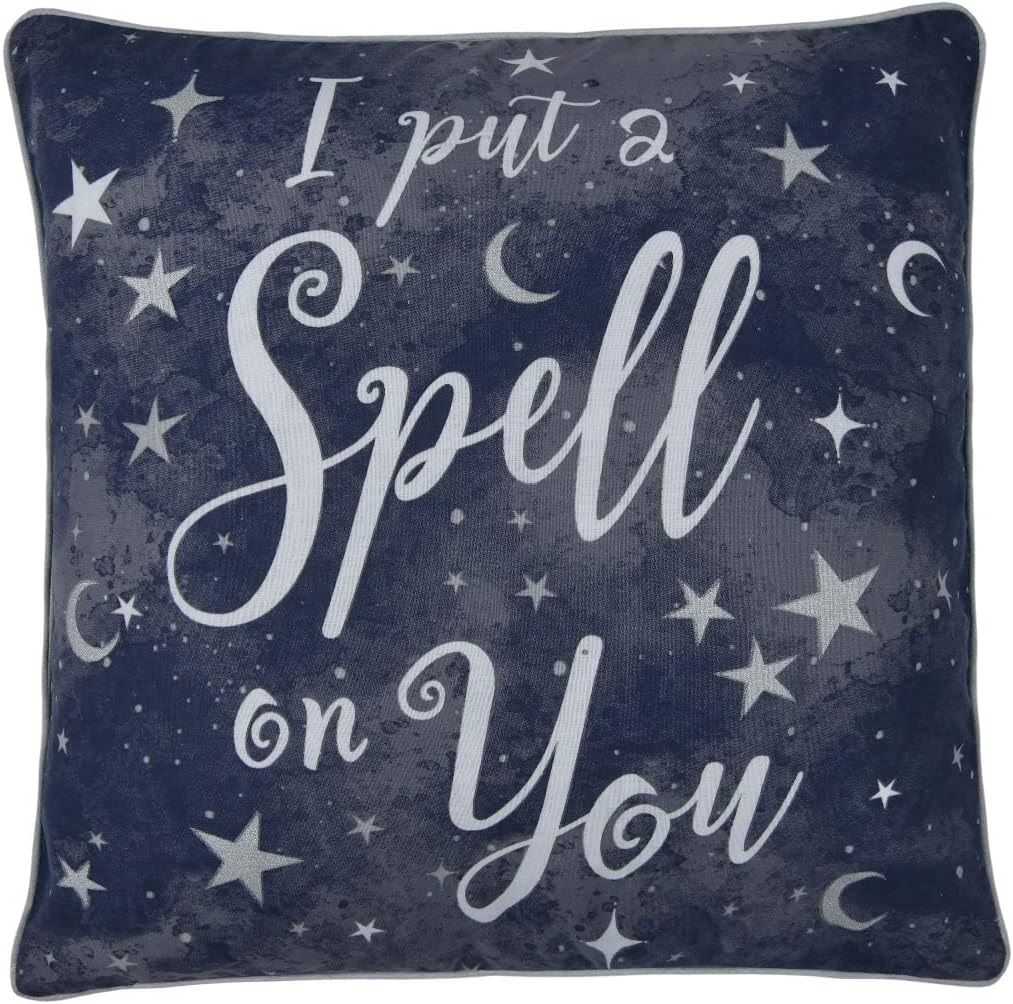 Smart Living Halloween Pumpkins & Celestial Stars Decorative 18" x 18" Filled Cushions in Navy 3
