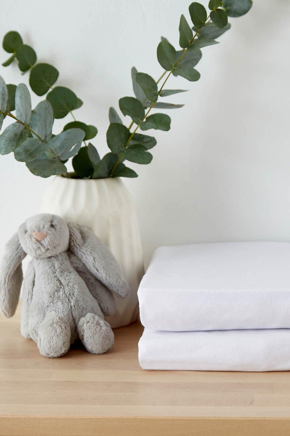 Martex Baby 'Fitted Sheet Twin Pack' in White