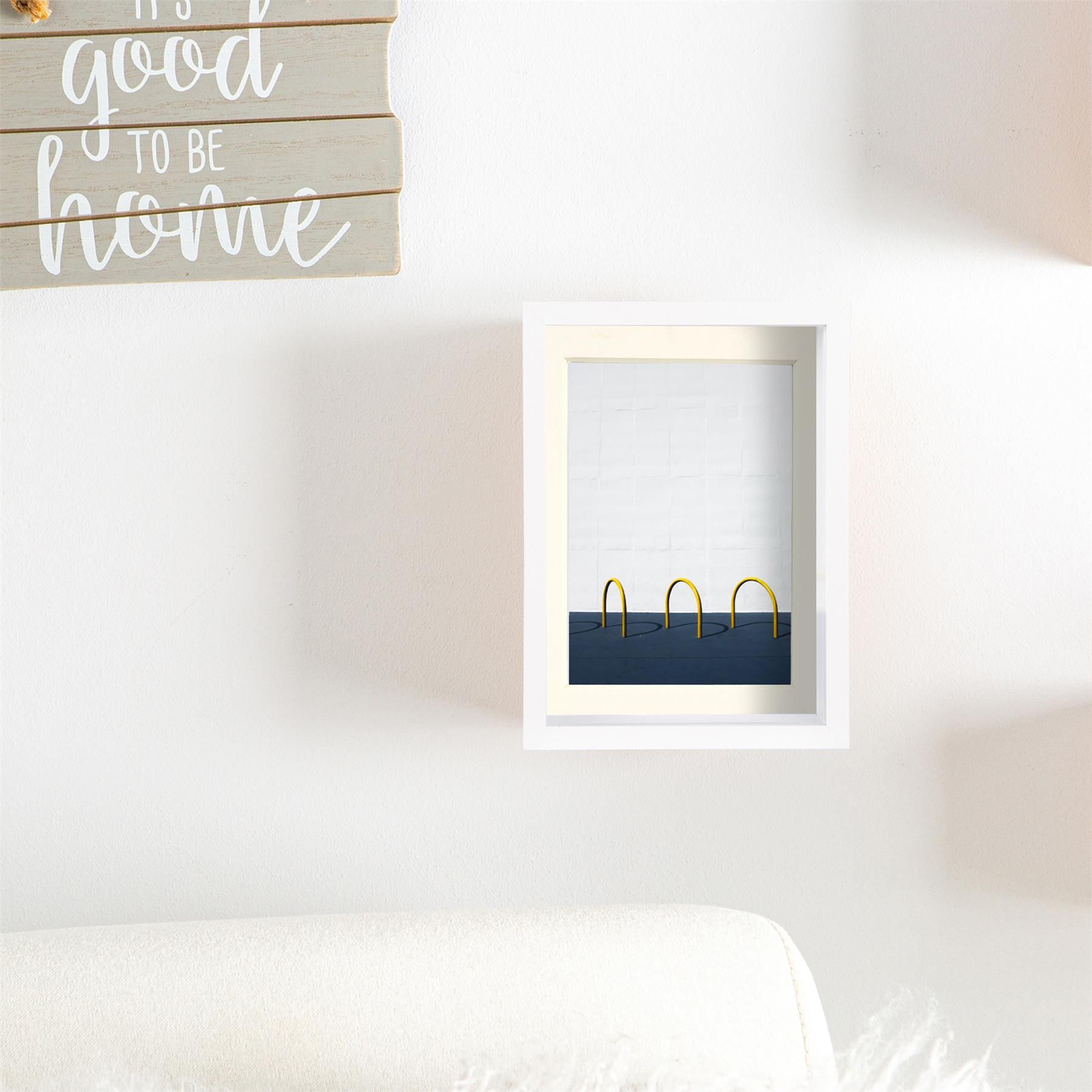 Nicola Spring 5" x 7" 3D Deep Box Photo Frames - 4" x 6" Mount - White - Pack of 2 in Ivory 6