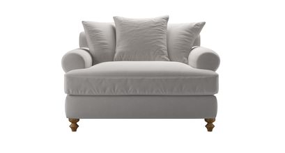 Teddy Loveseat Sofabed in Dove Smart Velvet - sofa.com