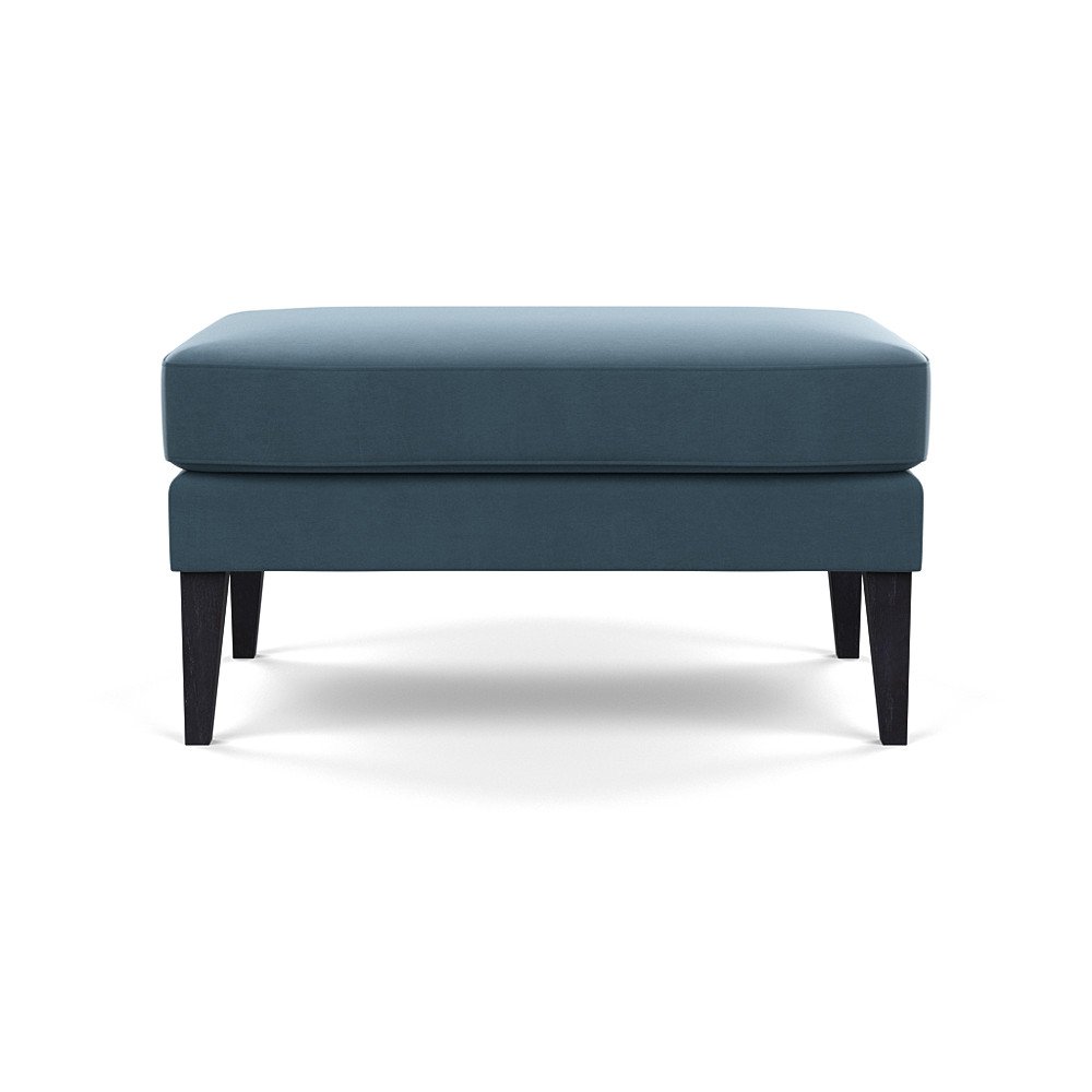 Heal's Richmond Ottoman Smart Velvet Smoke Black