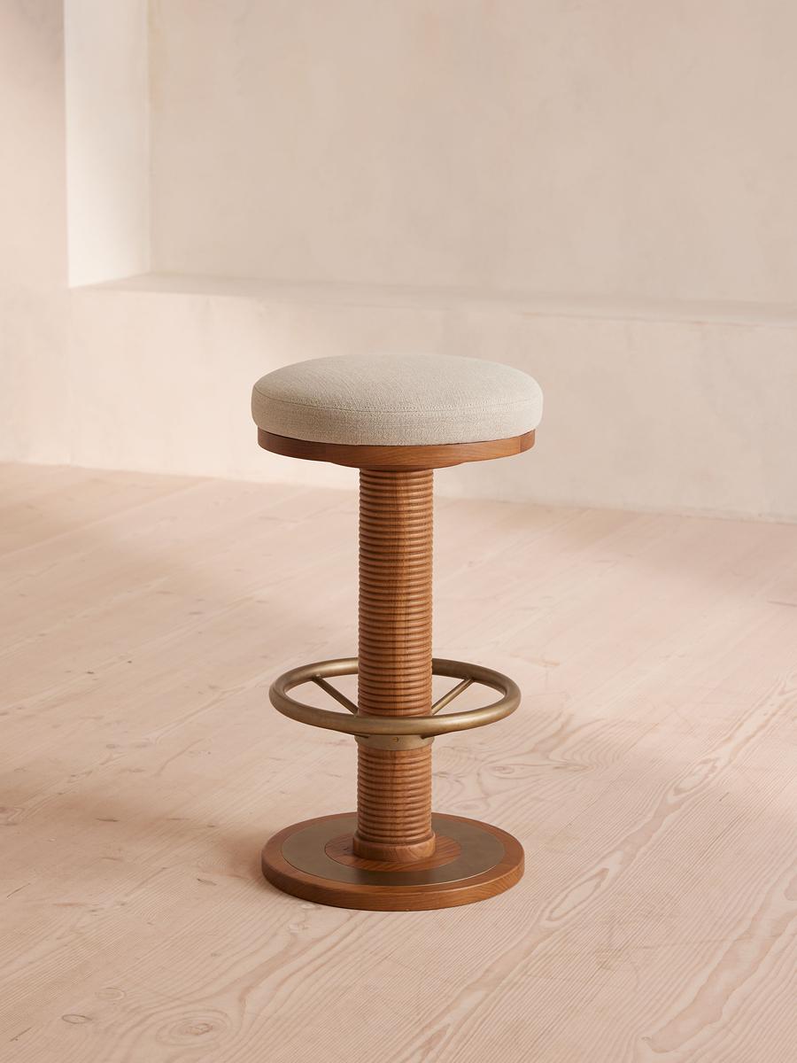Bryden Counter Stool, Linen Natural