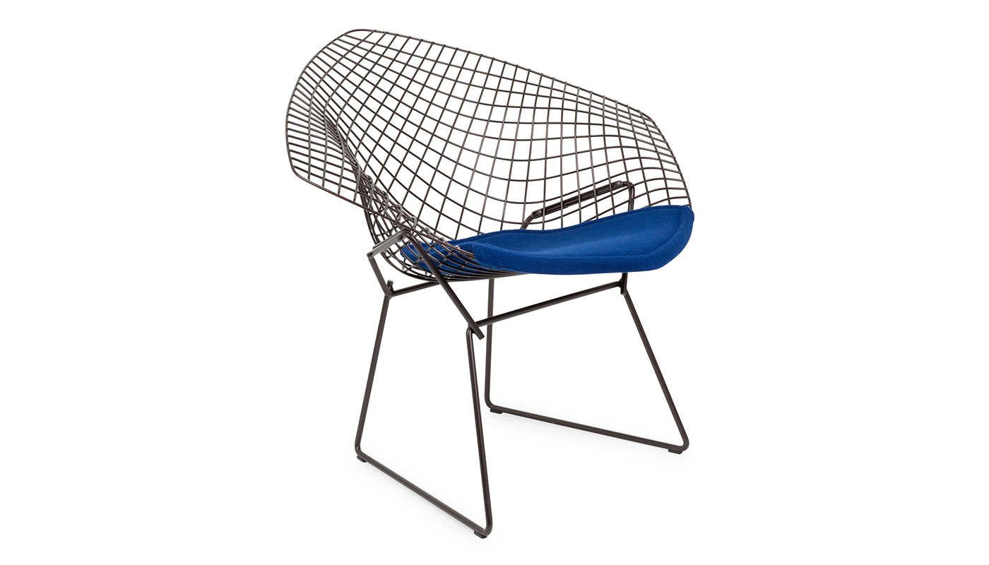 Knoll Bertoia Diamond Armchair Bronze Base Tonus 4 210