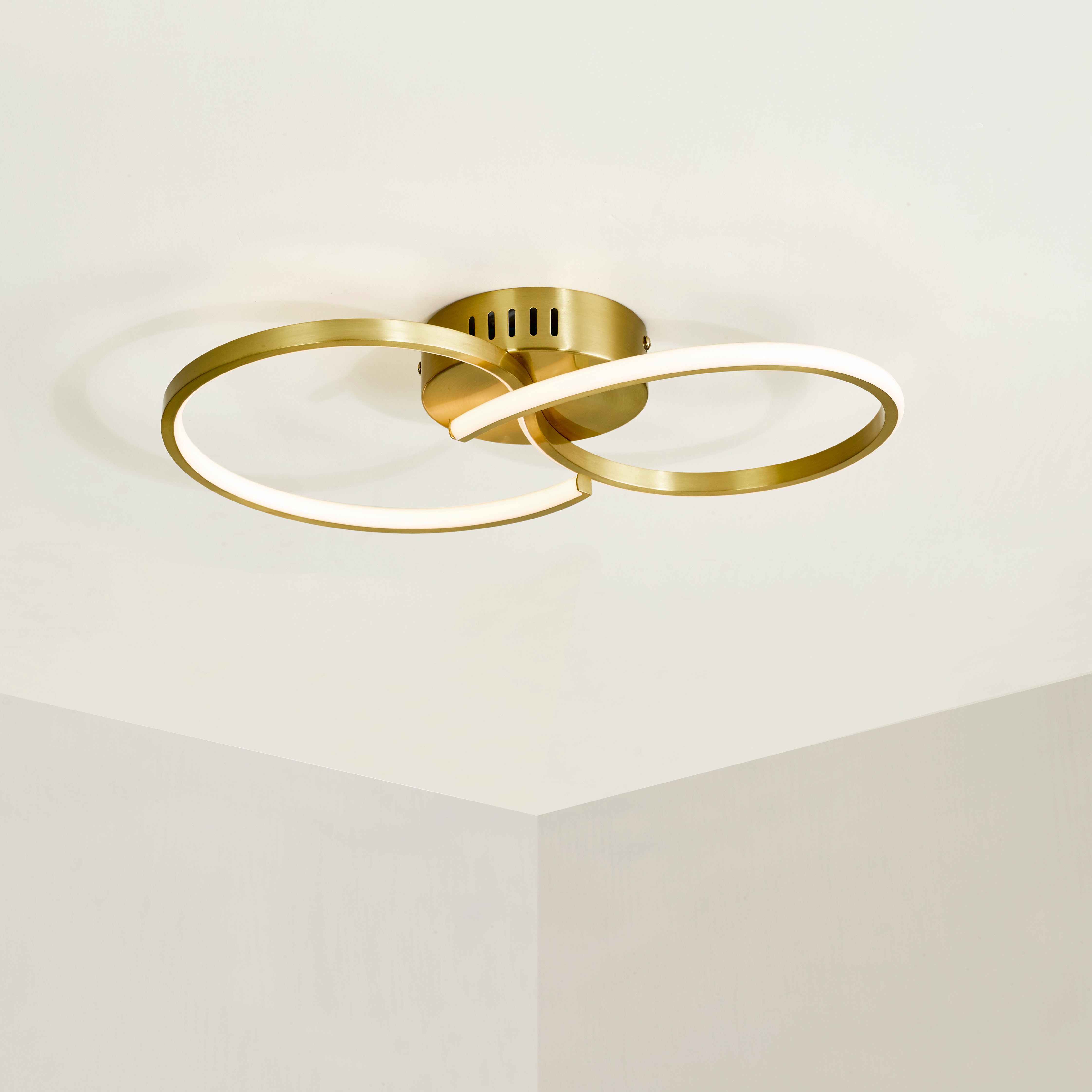 Infinity LED Ceiling Fitting Brushed Gold