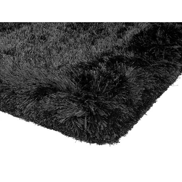 Plush Hand Woven Rug  Black