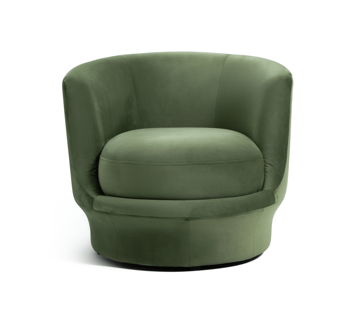 Habitat Ronda Velvet Chair - Olive Green