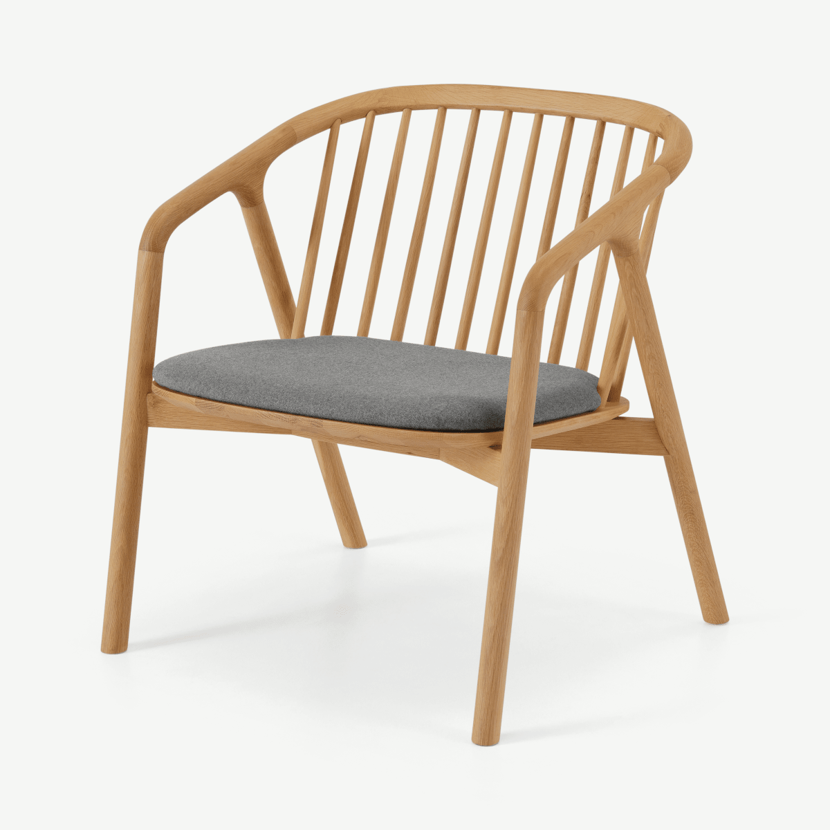 Tacoma Accent Armchair, Natural Oak Fabric
