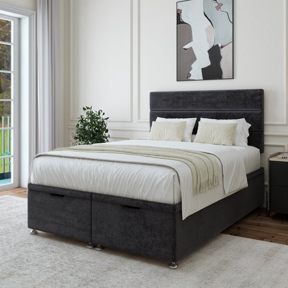 Plush Chenille End of Bed Ottoman Base