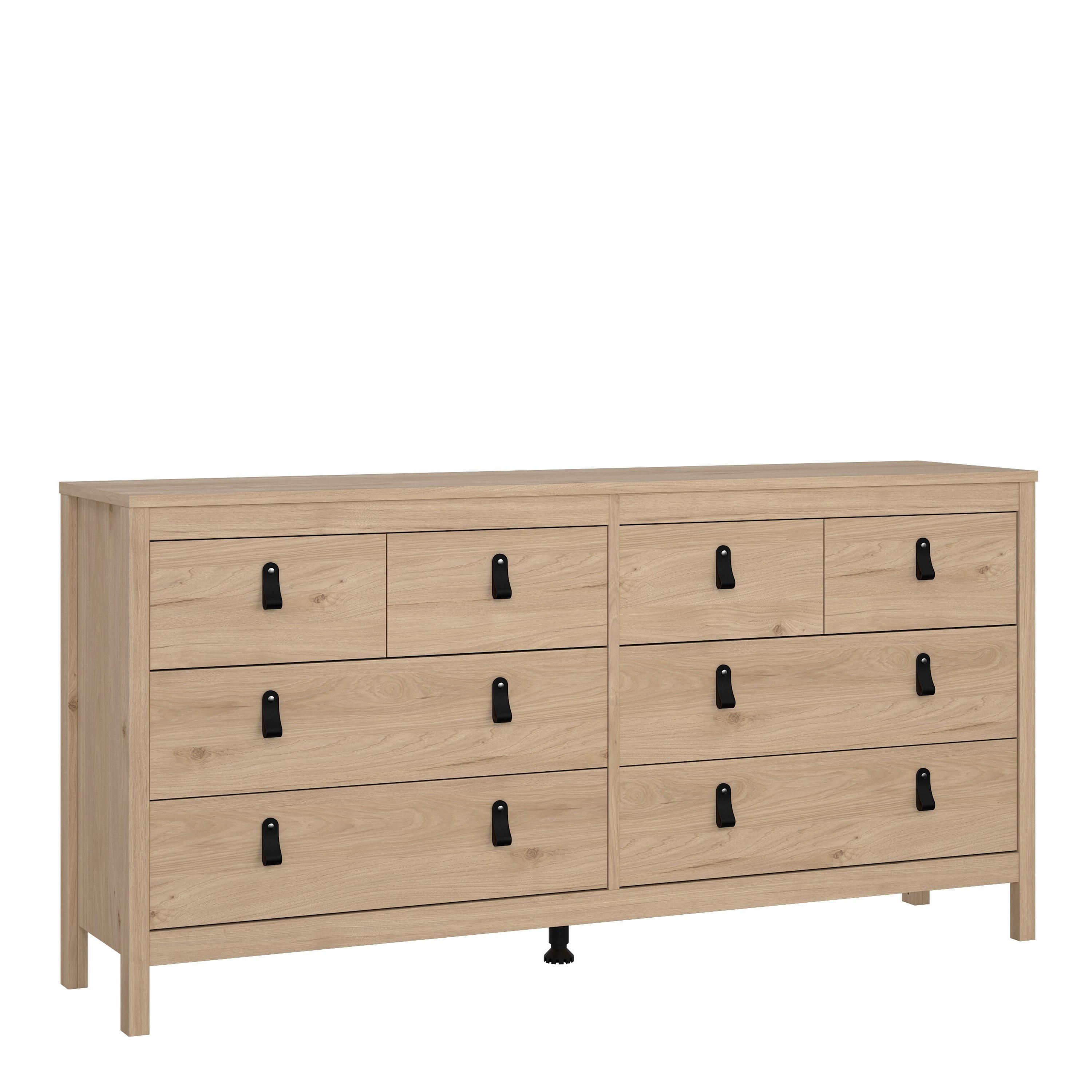 Furniture To Go Barcelona Double dresser 4+4 drawers in Jackson Hickory Oak in Light Oak