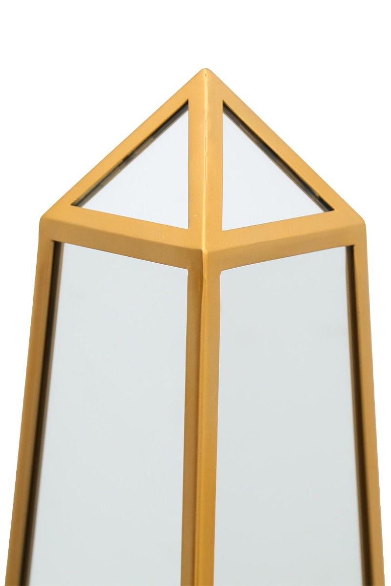 MirrorOutlet Gold Metal Edged Mirrored Garden Ornament (100CM X 20CM X 20CM) 4