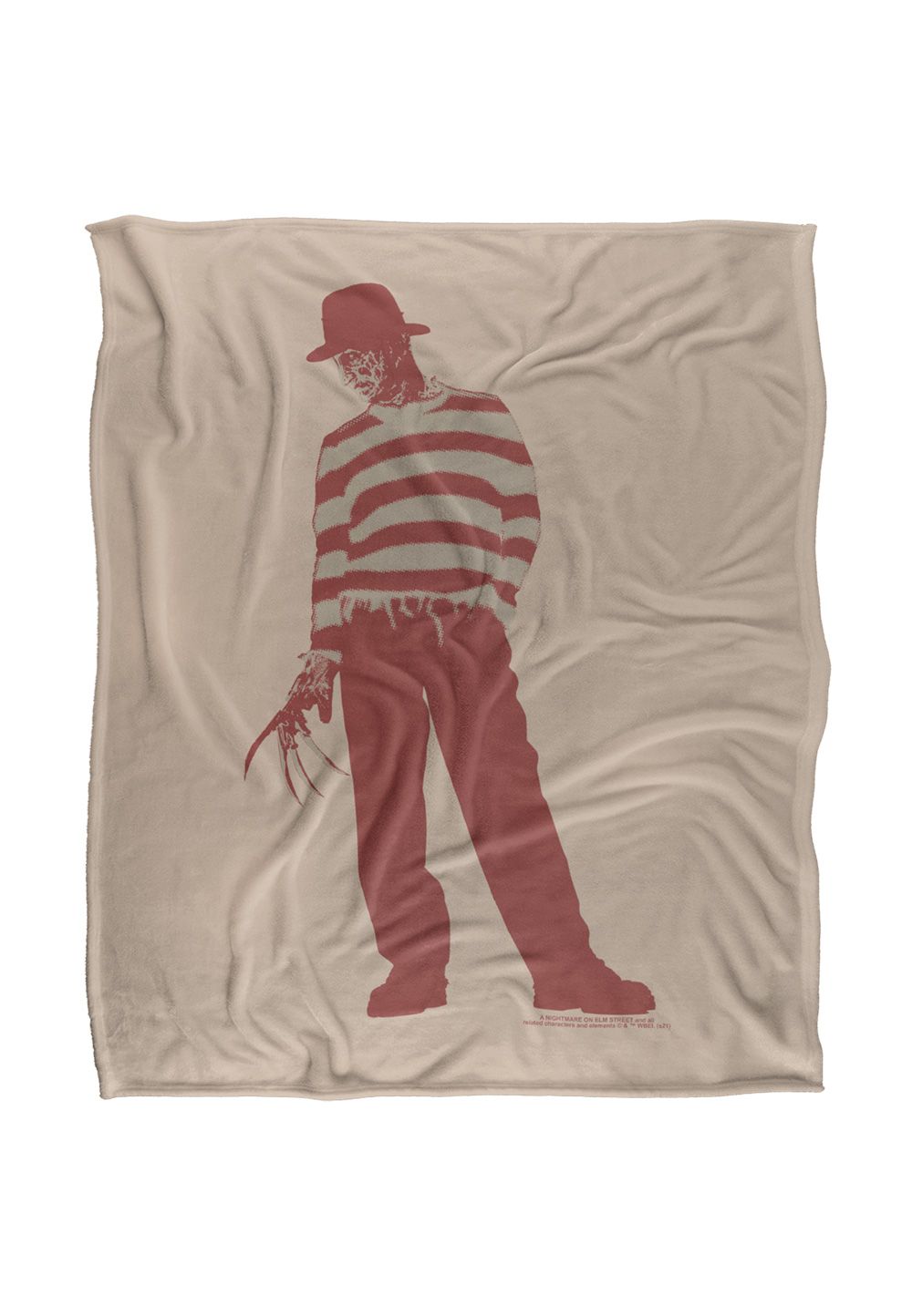 Warner Brothers Nightmare on Elm Street Freddy Silky Touch Super Soft Throw Blanket in White