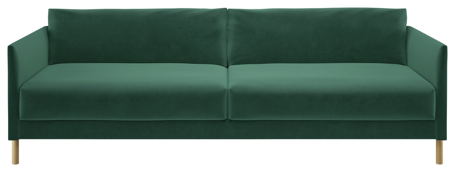 Habitat Hyde 3 Seater Fabric Sofa Bed - Green