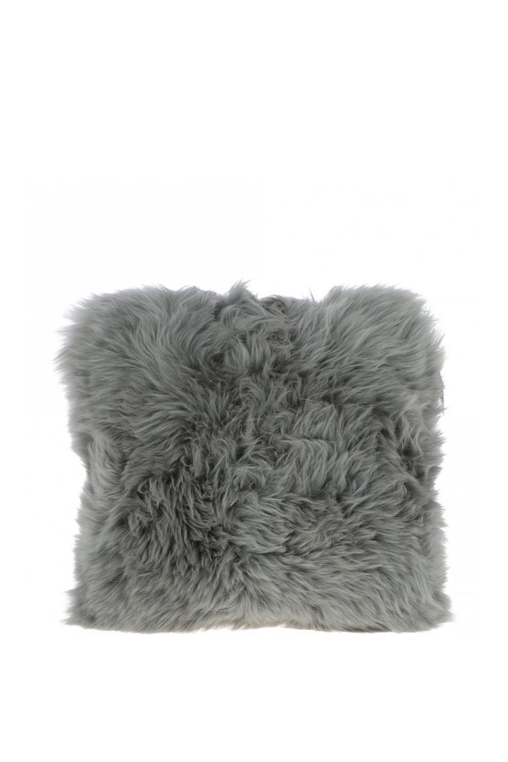 Fenland England Real Sheepskin Fluffy Cushion in Light Oak