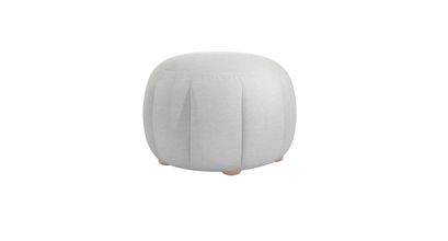 Harper Round Footstool in Pumice House Basket Weave - sofa.com