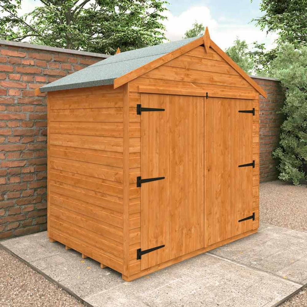 Buttercup Farm 4x6 Flex Apex Bike Shed 12mm Flex - L123.8 x W175 x H195.3 cm in Burnt Orange 6