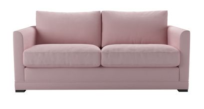 Aissa 2.5 Seat Sofa Bed in Powder Pink Brushed Linen Cotton - sofa.com