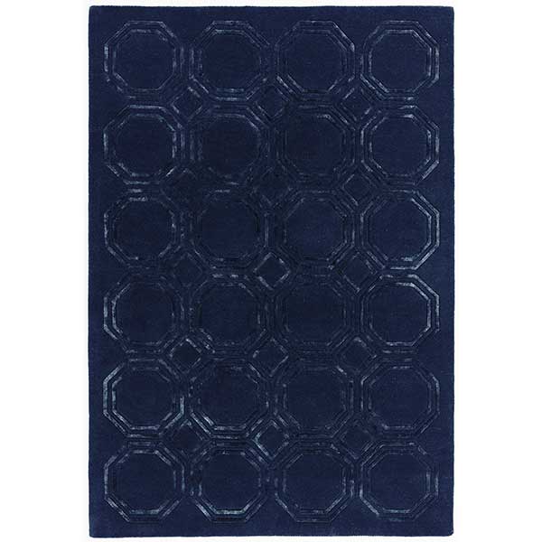 Octagon Rug  Navy