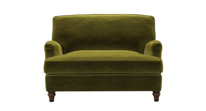 Bluebell Loveseat Sofabed in Olive Cotton Matt Velvet - sofa.com