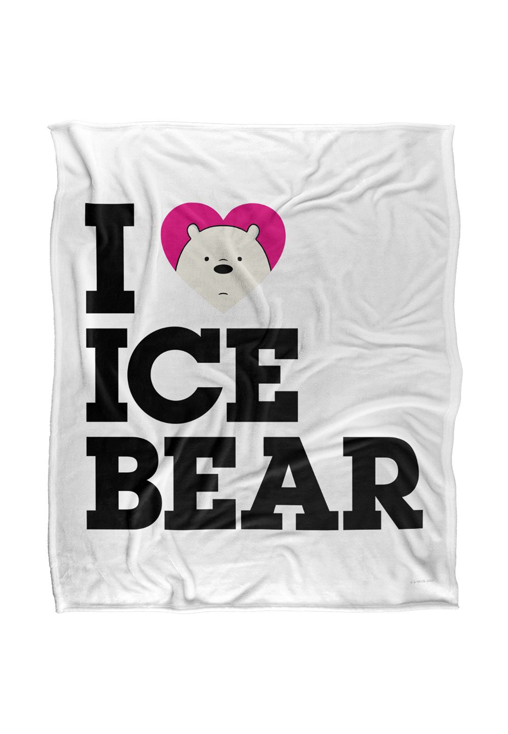 Cartoon Network We Bare Bears Heart Ice Bear Silky Touch Super Soft Throw Blanket 152 X 127 cm in White