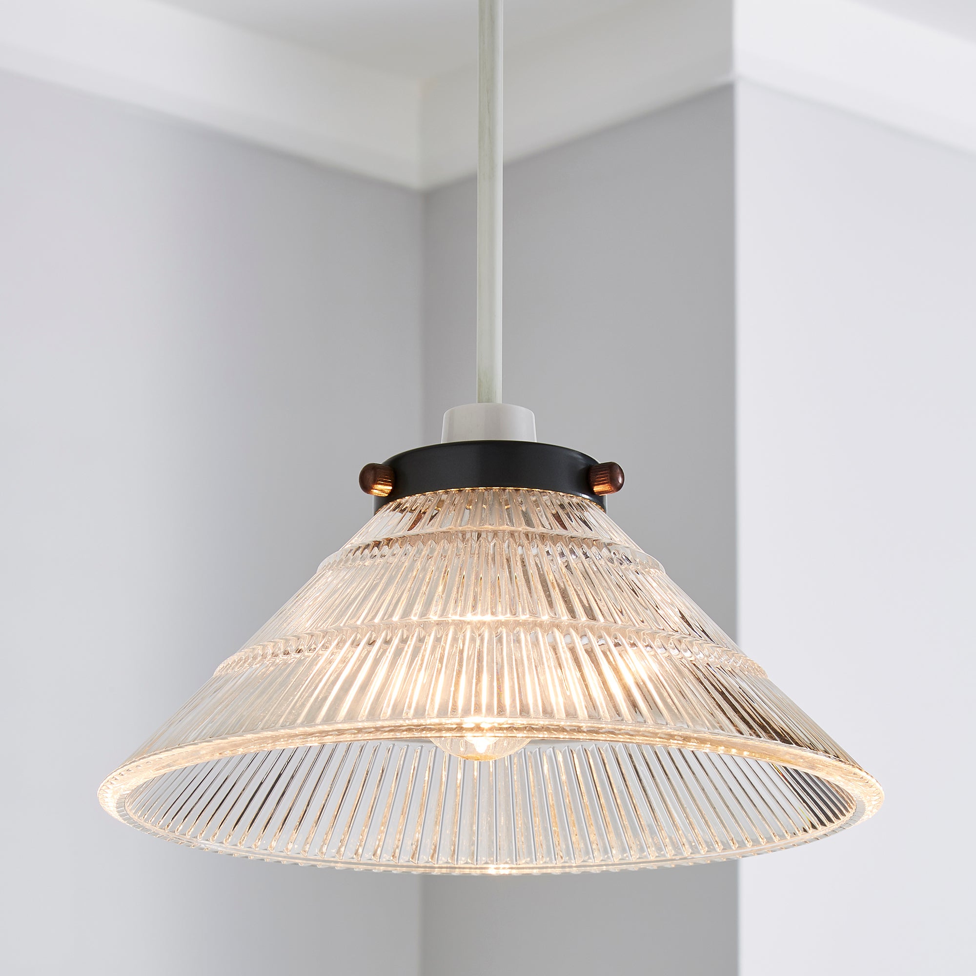 Logan Glass Easy Fit Pendant Clear