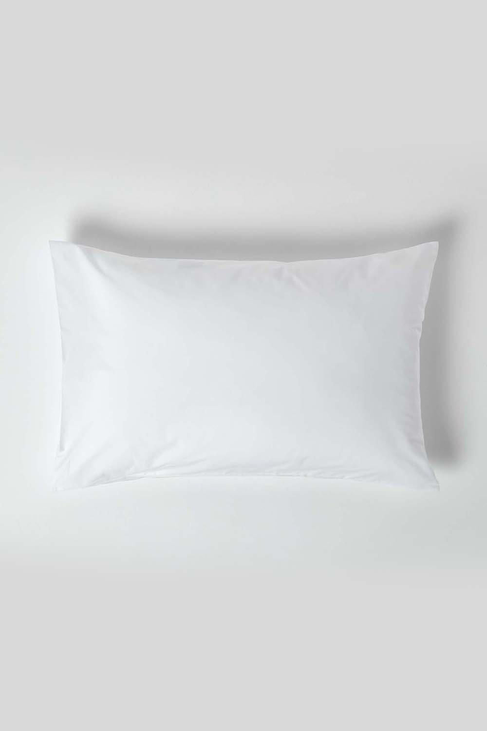Homescapes Egyptian Cotton Housewife Pillowcase 200 TC, Standard Size in White