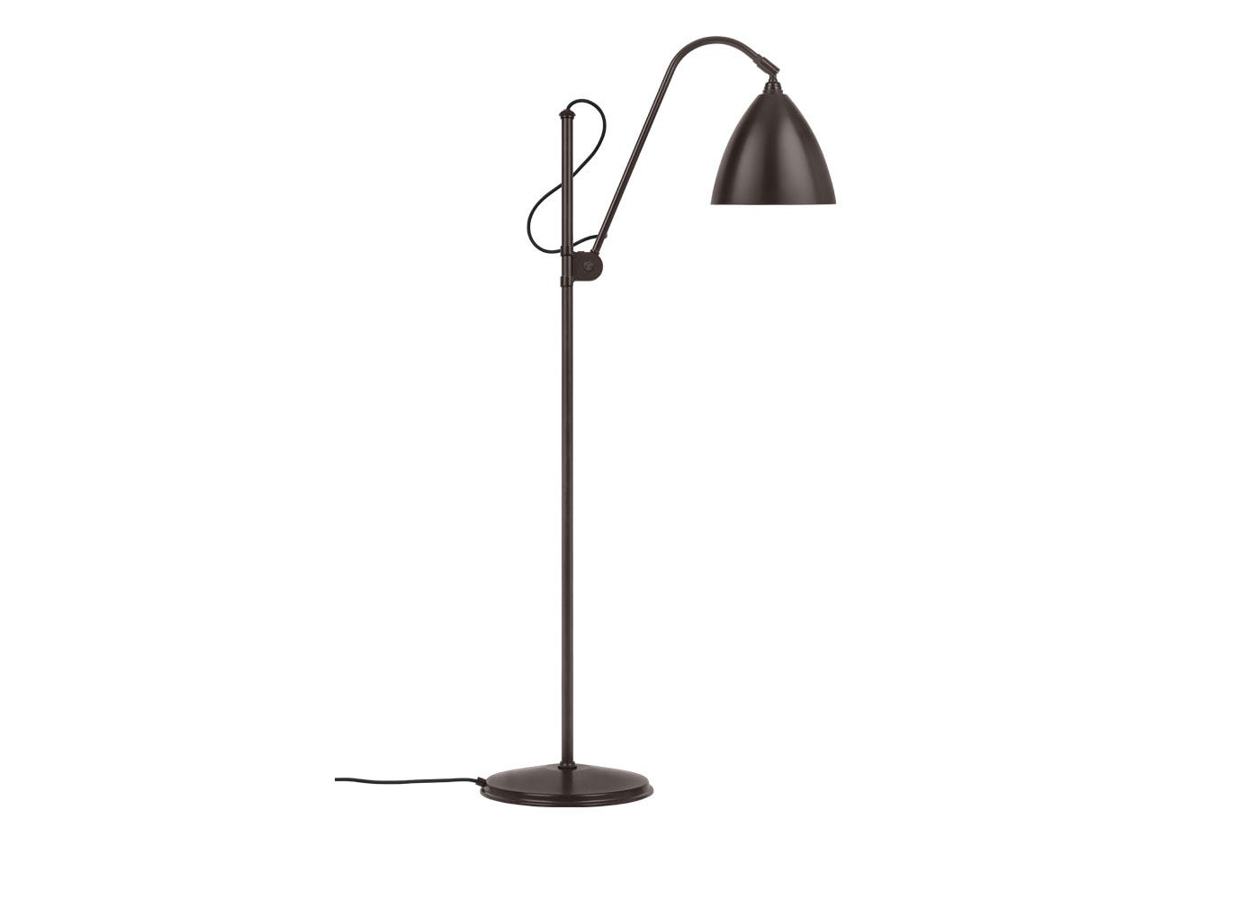 Gubi Bestlite BL3 Floor Black Brass Base Black Shade