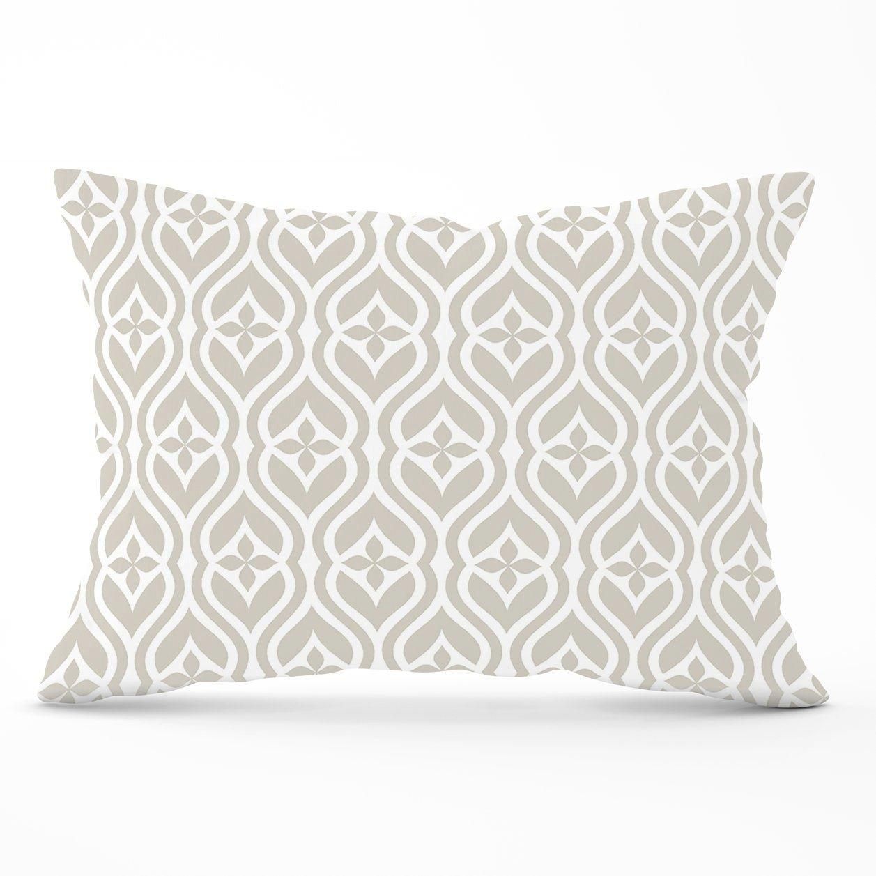 Warren Reed - Designer Abstract Ornament Pattern Cushions in Grey