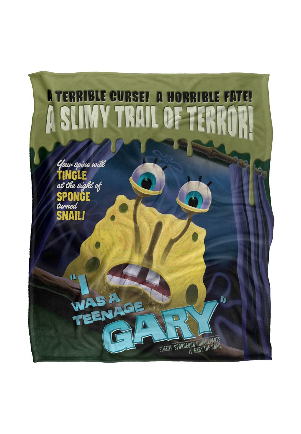 Spongebob Teenage Gary Silky Touch Super Soft Throw Blanket 152 X 127 cm in White