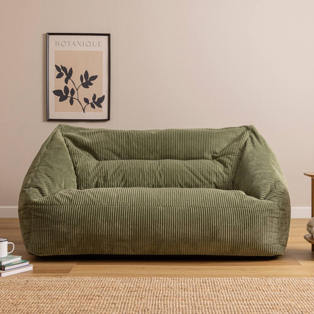 icon Cecilia Jumbo Cord Giant Bean Bag Sofa in Green