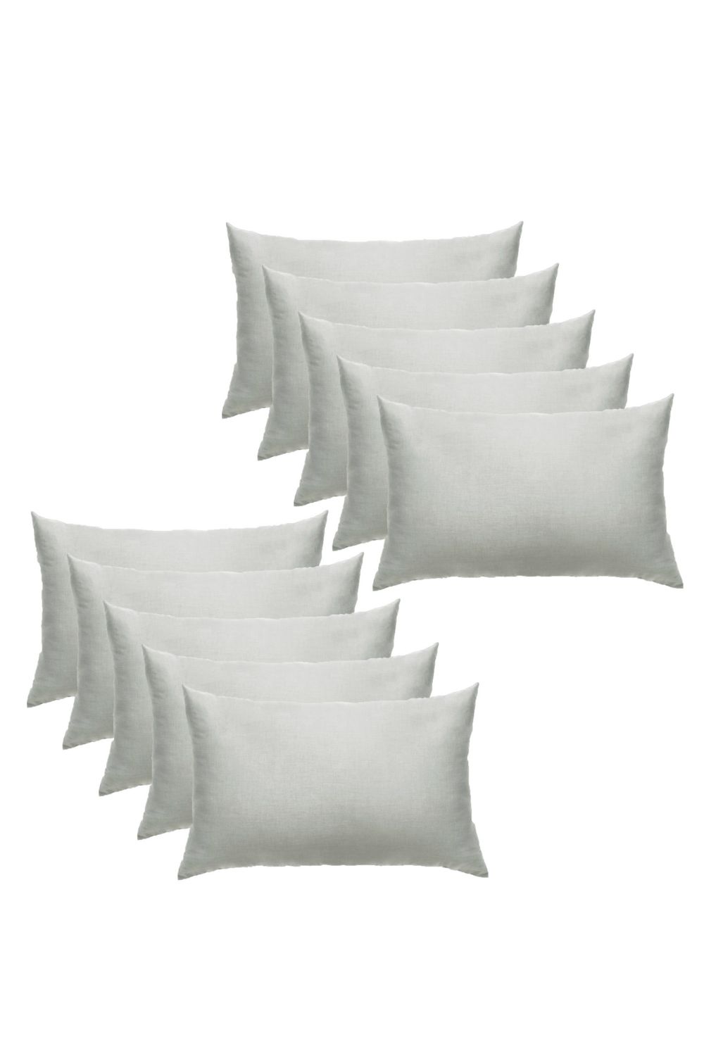 OHS 10 x Soft Polycotton Housewife Pillowcase Set in Silver