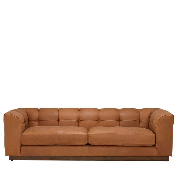 Whitman Split Frame 4 Seater Leather Sofa  Stock
