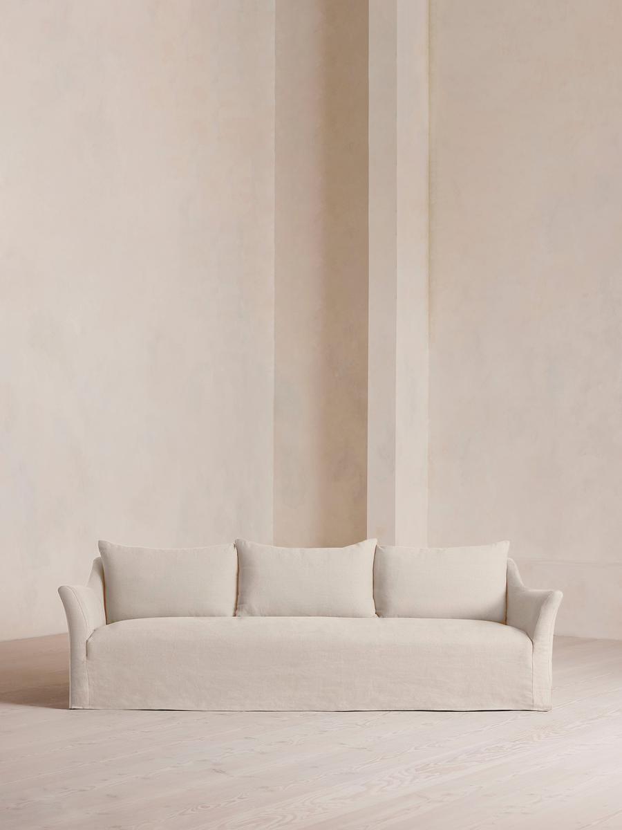 Roma Four Seater Sofa, Linen, Bisque