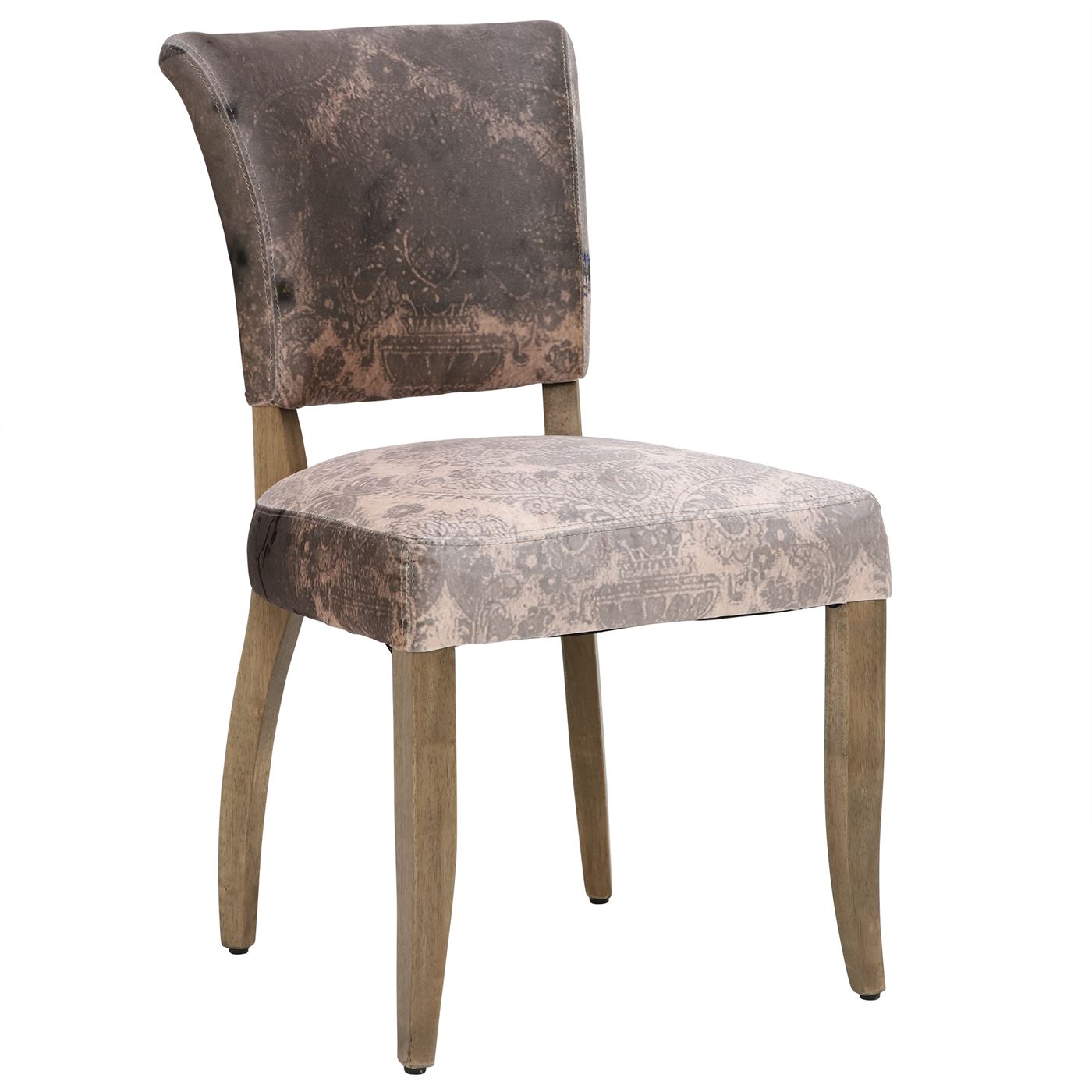 Timothy Oulton Mimi Faded and Degraded Dining Chair - Brown - Velvet - Faded - W51 x D62 x H89cm - Barker & Stonehouse