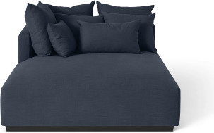 Laurin Left Hand Facing Chaise End Unit, Prussian Blue Linen