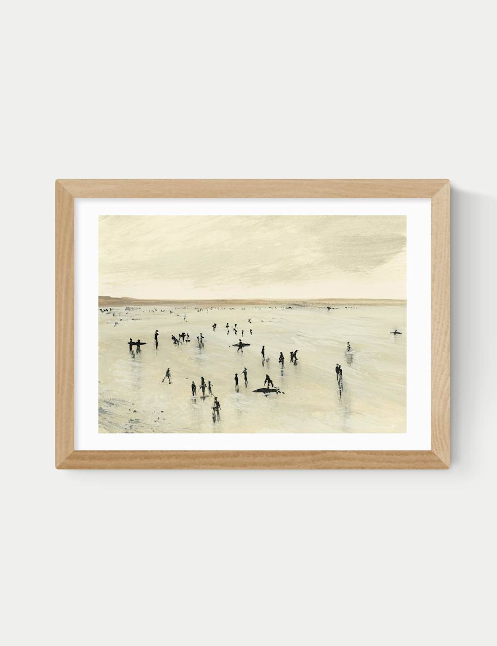 East End Prints Croyde Framed Art Print Natural